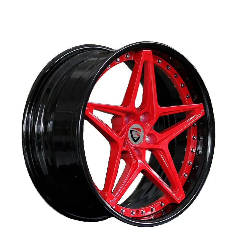Black Red Star Shaped Forged Wheels Are Suitable For Jaguar Benz BMW Series Models 18-24 Inch Alloy Wheels
