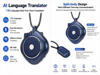 Dispositif de traduction vocale IA OEM, 130 langues, traduction en temps réel, en ligne et hors ligne, traducteur portable