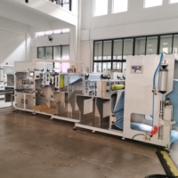 Machine de fabrication de bavoirs jetables en papier-plastique entièrement automatique, étanche, avec moteur AC380V, ligne de production 30-60 pièces/min