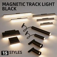 Rail magnétique en aluminium COB extrêmement étroit de 15 mm pour installation encastrée dans le salon, sans éclairage principal, système intelligent