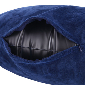 Coussin de salon de coiffure en polaire, housse amovible et lavable, bleu-gris, pour soins des ongles et séchage des cheveux - Product Image 2