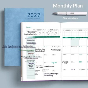 Agenda 2027, Planificador Diario para la Gestión del Tiempo, Eficiencia, A5, Autodisciplina, Libro <span class=keywords><strong>de</strong></span> Planificación en Inglés, Personalizable, con Páginas Gruesas, Regalo - Product Image 3