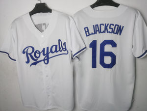 ลดราคา # 7 วิท จูเนียร์ # 16 แจ็คสัน # 13 เสื้อเบสบอลของเพ<span class=keywords><strong>เร</strong></span><span class=keywords><strong>ซ</strong></span> เมน'ส แคนซัส <span class=keywords><strong>ซ</strong></span>ิตี้ รอยัลส์ - Product Image 2