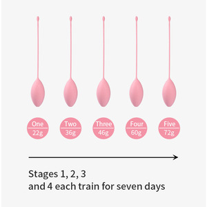 Boules <span class=keywords><strong>de</strong></span> <span class=keywords><strong>Kegel</strong></span> en silicone, <span class=keywords><strong>perles</strong></span> en acier inoxydable, ensemble d'exercices pour le plancher pelvien pour femmes - 5 pièces, imperméable, sensation <span class=keywords><strong>de</strong></span> toucher réel, personnalisable - Product Image 2