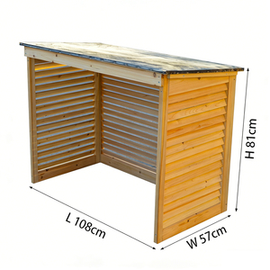 Panneaux de clôture extérieurs sans creuser, écran de jardin en bois pour climatiseur, pour poubelles de jardin, climatiseur, <span class=keywords><strong>composteur</strong></span> - Product Image 2
