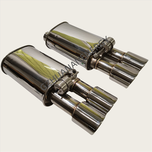 Punta universal 2,5 "Entrada/3,5" Resonador de salida para silenciador de escape con válvula de vacío de coche con acero inoxidable 304 - Product Image 6