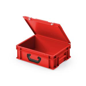 LxlxH 400x300x130mm étui Euro en plastique PP rouge avec poignée de transport boîtes à outils de stockage également pour le transport et l'expédition - Product Image 2