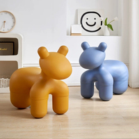 Chaise en plastique mignonne en forme de cheval, tabouret pour enfants en forme de poney, chaise animale durable en HDPE pour crèche et salle de jeux