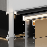Plinthe décorative en aluminium avec éclairage LED intégré, plinthe murale avec barre lumineuse pour hôtel, bureau, école, supermarché