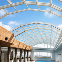 Véranda mobile coulissante en aluminium sur mesure avec toit vitré pour terrasse extérieure de villa – Conception étanche