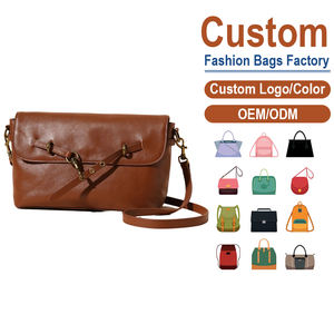 Bolso de Hombro de Cuero Genuino Estilo Vintage, Bolso de Mano con Solapa, Bolso Cruzado Casual de Viaje para Mujer, Procesamiento ODM - Product Image 1