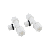 Tubo 1/4 Rosca media 1/4 Conector de compresión de ajuste de plástico para sistemas de ósmosis inversa de tubo RO