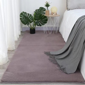 <span class=keywords><strong>Tapis</strong></span> d'intérieur en fausse fourrure de lapin, fabrication mécanique, doux, pelucheux, lavable, antidérapant, à poils fins, pour salon, chambre à coucher, vente chaude - Product Image 5