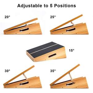Planche inclinée en bambou réglable, surface antidérapante pour exercices de fitness en intérieur, équipement de gym - Product Image 2