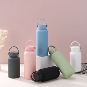 Vaso Térmico Ecológico de Doble Pared de Acero Inoxidable, Botella de Agua para Beber Directamente, Jarra de Agua Deportiva con Aislamiento al Vacío - Product Image 3