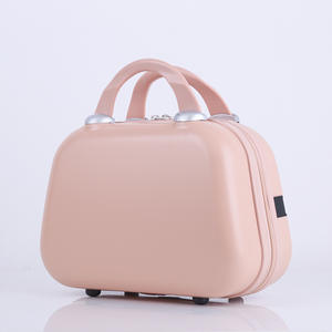 Trousse de Maquillage Portable 12 Pouces, Sac Cosmétique Rectangulaire avec Fermeture Éclair, Étanche, Couleur Unie, Boîte de Rangement de Voyage pour Articles de Toilette, Mère - Product Image 3