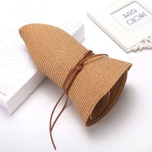 Women Summer Floppy Casual Folding Breathable Cool Grass Korean Large Brim <b>Straw</b> <b>Hat</b> - Product Image 4