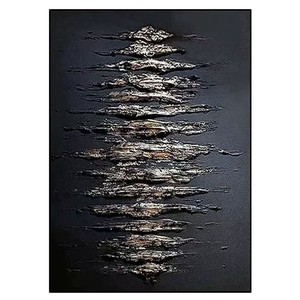 Pintura al Óleo Pintada a Mano, Textura Abstracta de Luz Estelar, Marco Metálico, Decoración Moderna para Pared de Sala de Estar o Sofá - Product Image 5