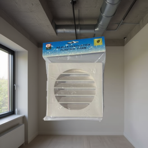 Panel de Ventilación Cuadrado de Plástico de 115 mm para Aplicaciones de Rejilla y Registro de Ventilación, para Extracción de Aire, REJILLA VENTILACIÓN PLÁSTICO - Product Image 3