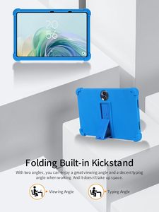 Funda Protectora para Niños para <span class=keywords><strong>TCL</strong></span> <span class=keywords><strong>TAB</strong></span> 10L LTE Gen 3 Gen 2 <span class=keywords><strong>10S</strong></span> Max 8193A 8194A 9081X, Funda de Silicona Suave con Soporte, Antigolpes para Tablet - Product Image 3
