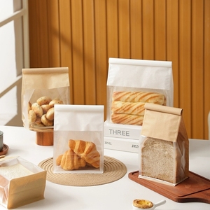 Sacchetto di Carta Kraft Bianco per Imballaggio Alimentare: Baguette, Pane, Biscotti, Sandwich con Finestra Trasparente - Product Image 6