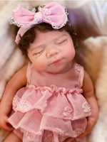 Poupée bébé fille réaliste en silicone lesté de 13 pouces, peinte à la main, anatomiquement correcte, douce et réaliste, jouet souple pour prématuré