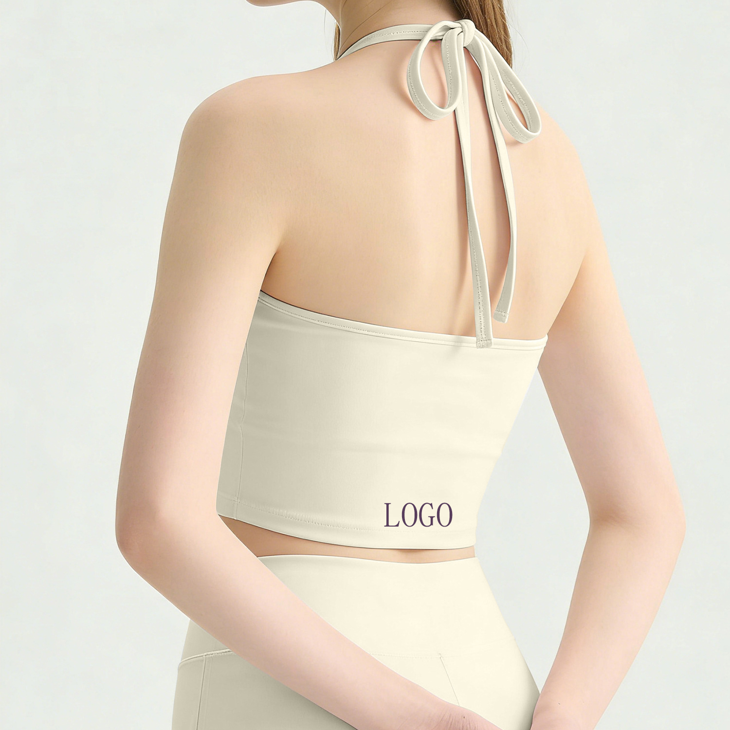 Women's Sports Tank Top Backless Yoga Straps Breathable Pilates Fitness Vest High Elastic Bare Skin Wholesale Customized Logo
