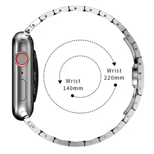 2024 yeni zırh lüks siyah Metal paslanmaz çelik coolyep akıllı I saat kordonları Apple adam için Charms askı için Iwatch Correa