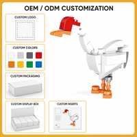 Bloques de Construcción de Ganso Blanco Personalizados, Modelo Animal 3D DIY, Juguete de Construcción STEM, OEM ODM, Etiqueta Privada, Regalo para Niños
