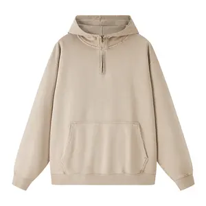 Bán buôn trống 1/4 Zip hoodie tùy chỉnh thăng hoa cổ điển Hoodie