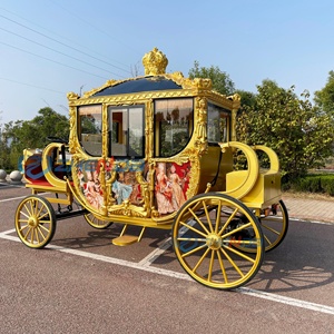 Carruaje de Caballos Real de Lujo Personalizado, Dorado/Eléctrico, para Bodas, Precio de Fábrica OEM - Product Image 6