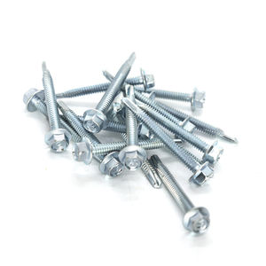 Vis autoforeuses à tête hexagonale à rondelle robuste, métriques, galvanisées, pour toitures métalliques, structures en acier, haute résistance, usage industriel - Product Image 4