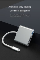 Hub USB C 3 in 1 4K USB3.0 PD Adaptor Multiport Tipe C Docking Station Tersedia Tanpa Minimum Order