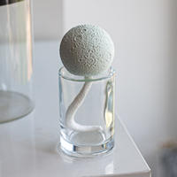 Diffuseur d'arômes de luxe en diatomite en forme de lune, diffuseur de parfum premium, ornement pour la maison, le salon, la voiture