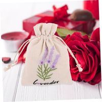Sacs Sachet Toile Lavande avec Logo Brodé Personnalisé 10x14cm avec Cordon de Serrage