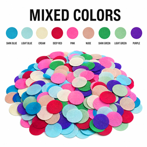 Confettis en papier de soie de couleurs mélangées en gros pour la décoration de fête, mariage, anniversaire, décoration de <span class=keywords><strong>table</strong></span> - Product Image 2