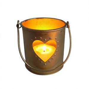 Iron Heart Lantern Candle <b>Holder</b> for Valentine's Day Home Decoration Heat Resistant Metal <b>Tea</b> <b>Light</b> <b>Holder</b> - Product Image 1