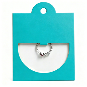 Custom Logo Jewelry Boxes With Matching Display <b>Cards</b> Bulk Supply <b>Thick</b> Paper For Retail And Gift Use - Product Image 3