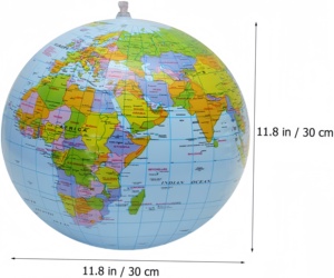 ลูกบอลชายหาดสำหรับเด็กใช้กลางแจ้งอัดได้ลูกโป่งเป่าลมเล่นสำหรับงานปาร์ตี้ออกแบบแผนที่<span class=keywords><strong>โลก</strong></span> - Product Image 4