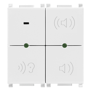 White Call Microphone 11.2 X 9.6 X 9.8 Cm Doorbell <b>Intercom</b> <b>System</b> - Product Image 1