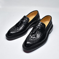 Chaussures en cuir véritable faites à la main - Imprimé animal, pompons, cuir de vachette pleine fleur, style business-casual, antidérapantes, intemporelles, pieds nus, pour le bureau