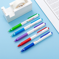 Aihao 신상품 사용자 정의 로고 Tytangle 배럴 볼펜 편안한 고무 슬리브 볼펜 도매 4 색 만든 플라스틱