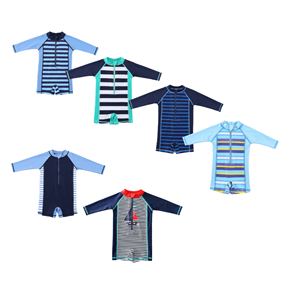 <span class=keywords><strong>Maillot</strong></span> <span class=keywords><strong>de</strong></span> <span class=keywords><strong>bain</strong></span> une pièce pour bébé garçon Sweegentle Summer Beach avec fermeture éclair sur le devant, séchage rapide, spandex/nylon, manches longues, avec chapeau - Product Image 1