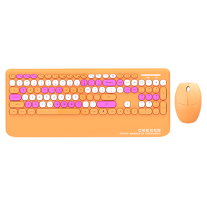 Geezer nhiều màu sắc ưa thích 2.4GHz Bàn phím không dây và chuột kết hợp với tay còn lại đầy màu sắc - Product Image 6