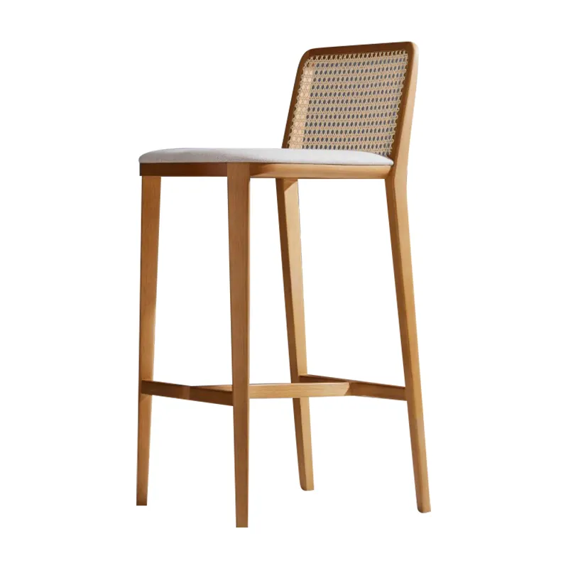 Nordic Good Quality Bar Benutzer definierte Holz möbel Einfache Rückenlehne Bar Chair Massivholz High Barhocker