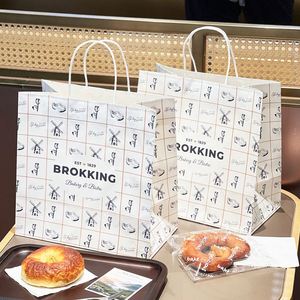 Sacs en papier kraft personnalisés pour les pâtisseries, les boulangeries, les plats à emporter, le pain, les toasts, le café, les aliments - Product Image 3