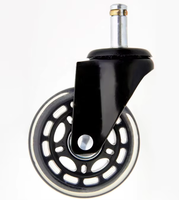 Ensemble de 5 roulettes silencieuses pivotantes à 360 degrés pour chaise de bureau, roulettes robustes pour la protection des sols, pour les sols en bois dur et les tapis
