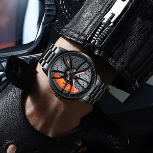 Reloj de Pulsera de Acero Inoxidable para Hombre, Diseño de Llanta de Coche, Deportivo y Elegante, con Manecillas Luminosas, Envío Directo - Product Image 4