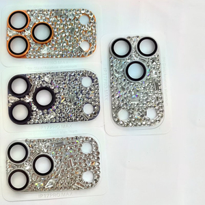 Protection d'objectif en diamant artisanal, coque d'appareil photo en diamant étincelant, verre trempé compatible avec les accessoires <span class=keywords><strong>iPhone</strong></span> 17 Pro Max - Product Image 4