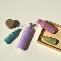 Ensemble d'emballages professionnels pour soins de la peau en plastique avec pompe sans air et flacon mousse pour démarrage de marque, logo personnalisé, prix de gros